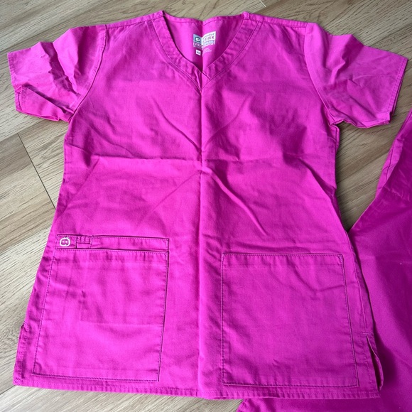 WonderWink Pink Scrub Set NWT - XS Scrub Pant & XS Top - Picture 3 of 7